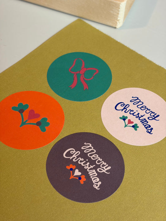 Sticker - Bow & Hearts (8 stuks)