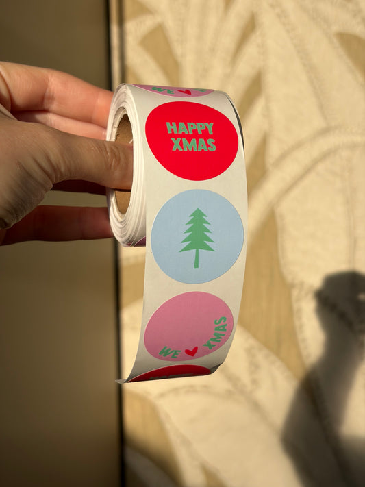 Sticker - X-mas (6 stuks)