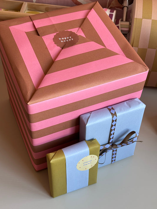 Cadeaupapier - Stripes Roze