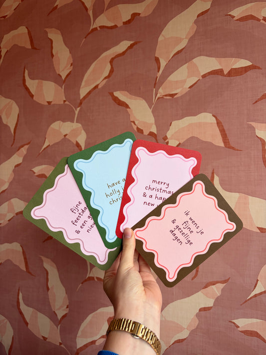 Wenskaartenset Funky Christmas