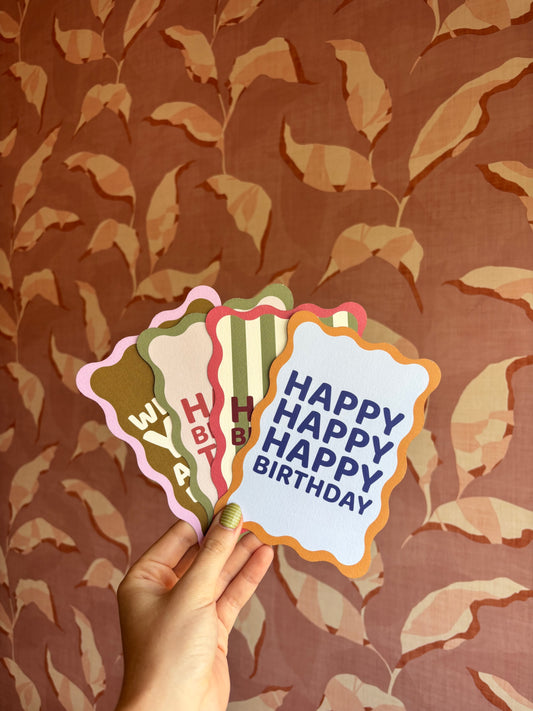 Kaartenset Happy Birthday