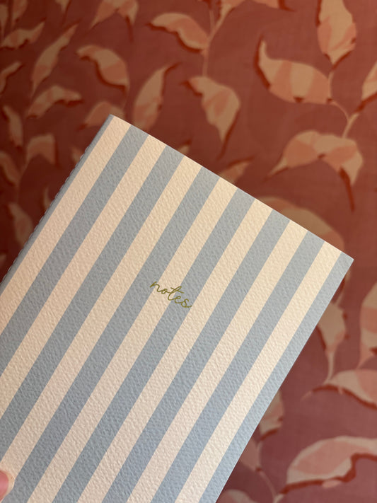 Notitieboekje Gestreept Blauw