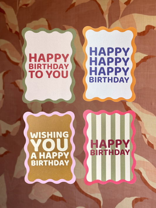 Kaartenset Happy Birthday
