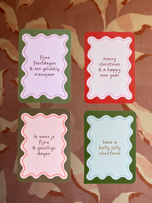 Wenskaartenset Funky Christmas